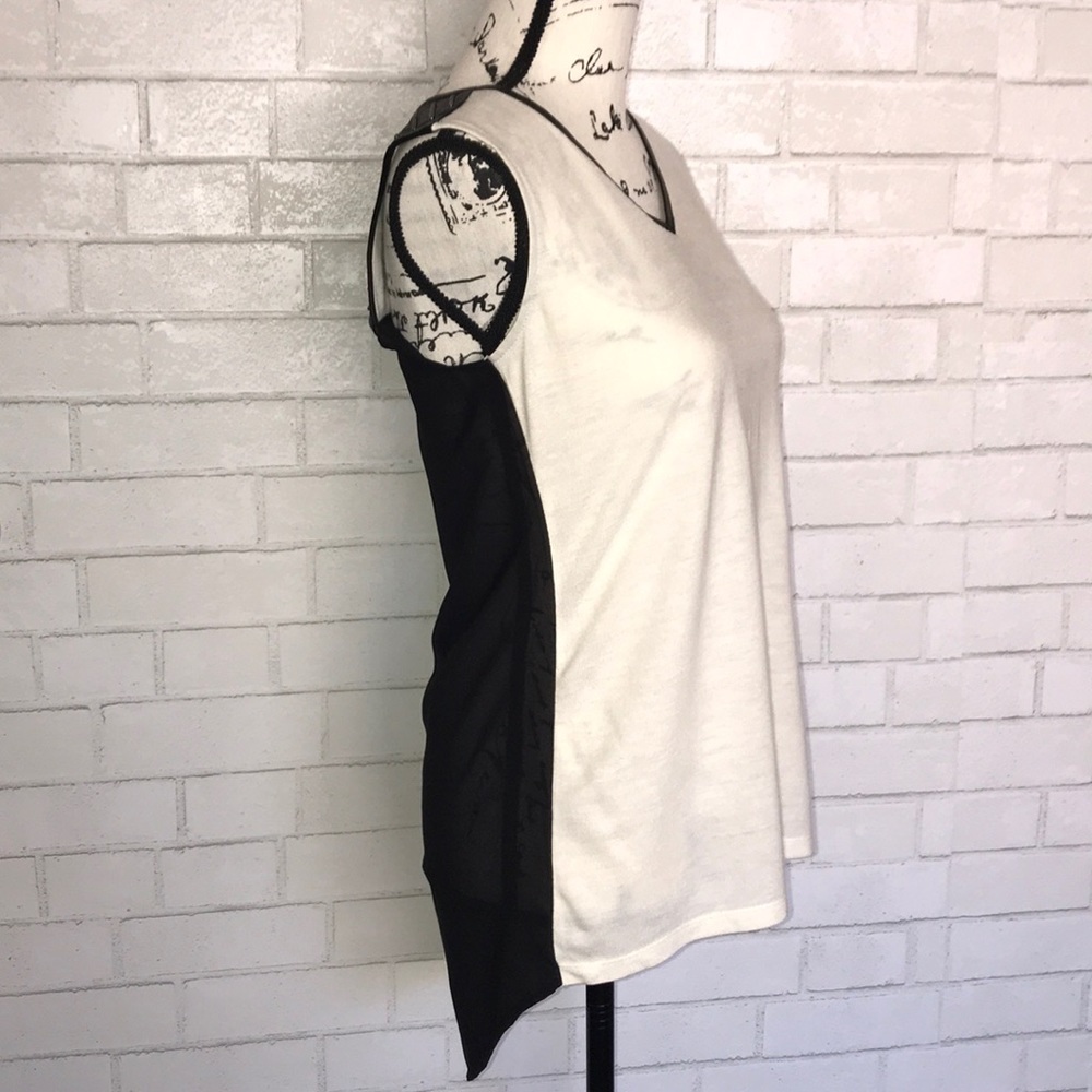 Stella & Jamie studded hi-lo blouse